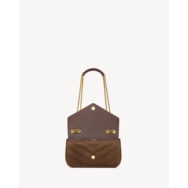 Saint Laurent LOULOU small in MATELASSÉ suede, view 5