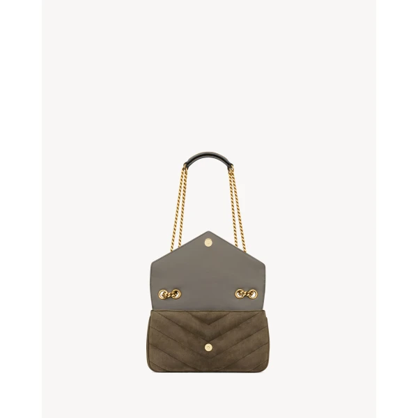 Saint Laurent LOULOU small in MATELASSÉ suede, view 5