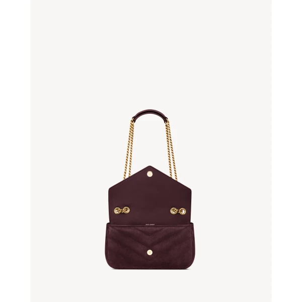 Saint Laurent LOULOU small in MATELASSÉ suede, view 5