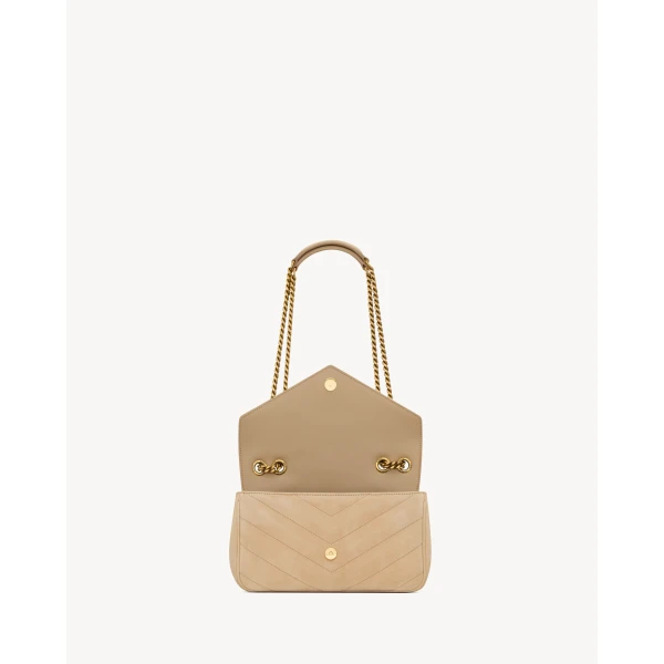 Saint Laurent LOULOU small in MATELASSÉ suede, view 5
