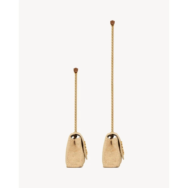Saint Laurent LOULOU small in raffia, view 3
