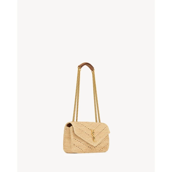 Saint Laurent LOULOU small in raffia, view 5