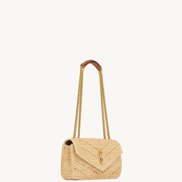 Saint Laurent LOULOU small in raffia designed in Paris