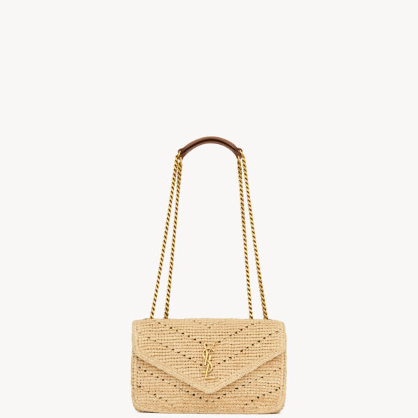 Saint Laurent LOULOU small in raffia designed in Paris