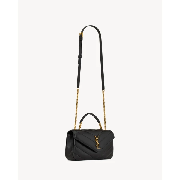 Saint Laurent LOULOU top-handle in MATELASSÉ lambskin, view 6