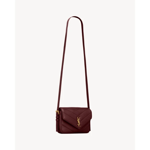Saint Laurent LOULOU toy crossbody in MATELASSÉ lambskin, view 6