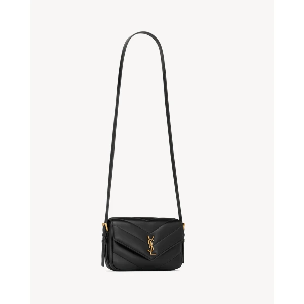 Saint Laurent LOULOU toy crossbody in MATELASSÉ lambskin, view 6