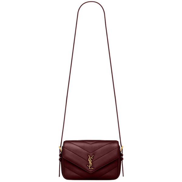 Saint Laurent LOULOU toy crossbody in MATELASSÉ lambskin designed in Paris