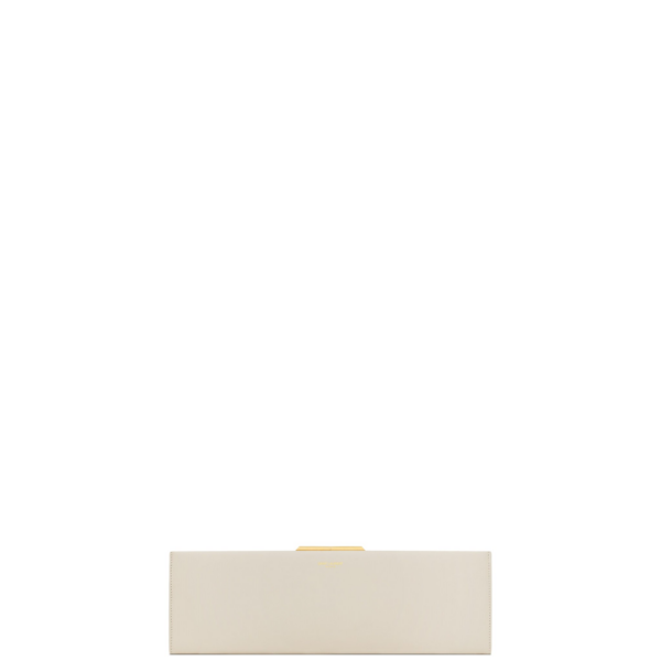 Saint Laurent MIDNIGHT large clutch in smooth leather designed in Paris