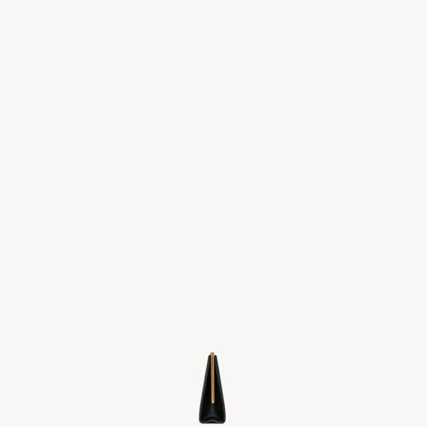 Saint Laurent Midnight small clutch in smooth leather designed in Paris