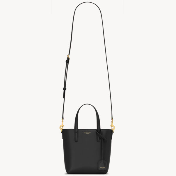Saint Laurent Mini Toy SHOPPING SAINT LAURENT in box leather designed in Paris