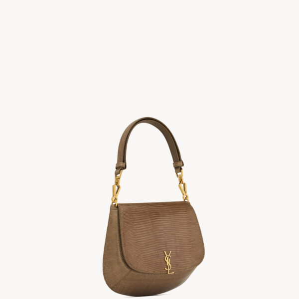 Saint Laurent Mini VOLTAIRE top handle bag in lizard designed in Paris