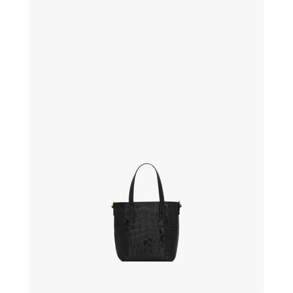 Saint Laurent Mini toy   shopping Saint Laurent IN CROCODILE-EMBOSSED LEATHER, view 4