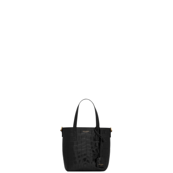 Saint Laurent Mini toy   shopping Saint Laurent IN CROCODILE-EMBOSSED LEATHER designed in Paris