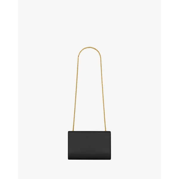 Saint Laurent NEW KATE small in grain de poudre leather, view 2