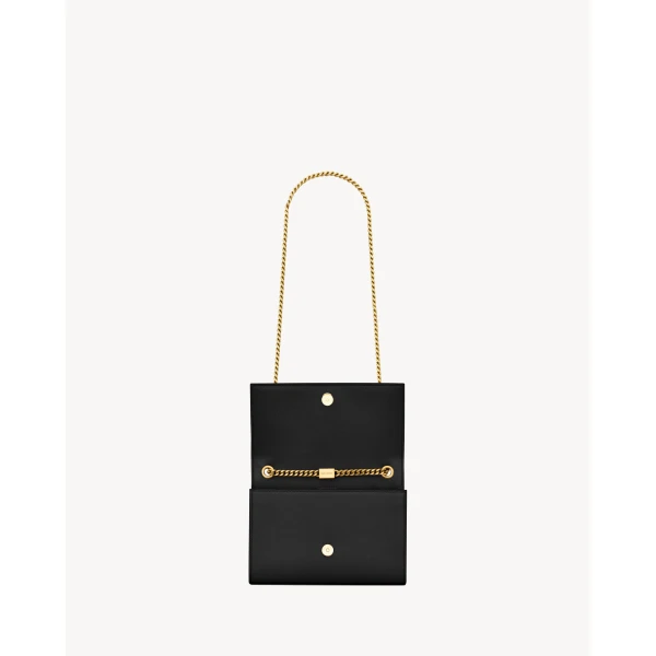 Saint Laurent NEW KATE small in grain de poudre leather, view 4