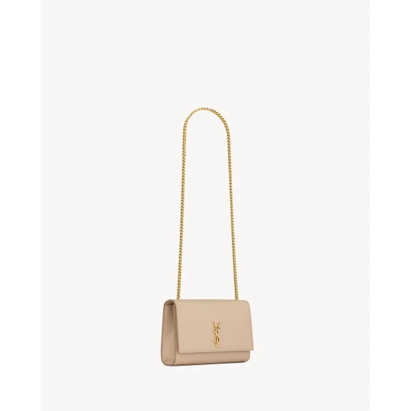 Saint Laurent NEW KATE small in grain de poudre leather, view 5