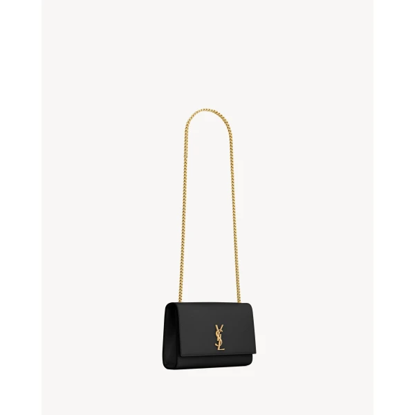Saint Laurent NEW KATE small in grain de poudre leather, view 5