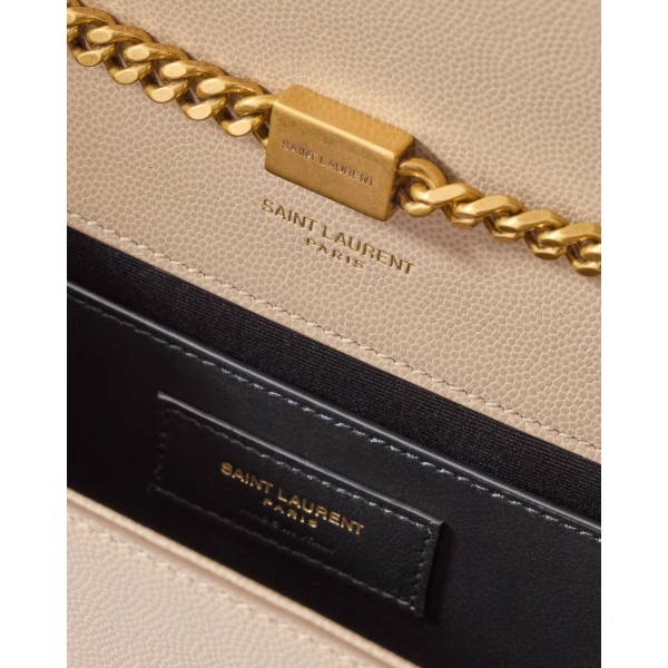 Saint Laurent NEW KATE small in grain de poudre leather, view 6