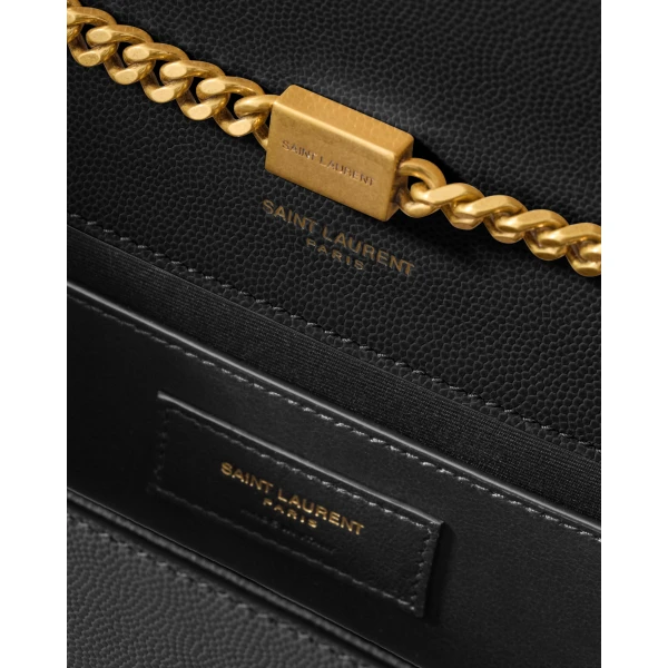 Saint Laurent NEW KATE small in grain de poudre leather, view 6