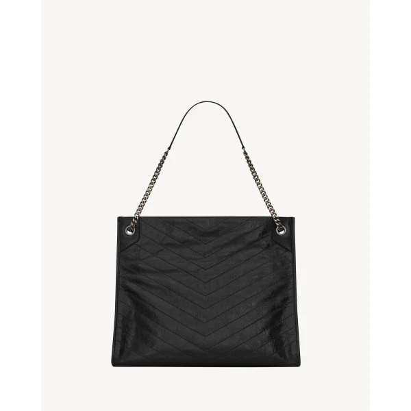 Saint Laurent NIKI Large shopping in crinkled vintage leather, view 2