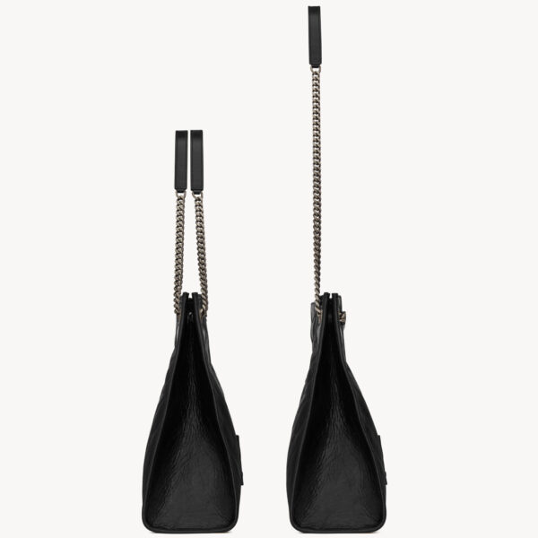 Saint Laurent NIKI Large shopping in crinkled vintage leather designed in Paris