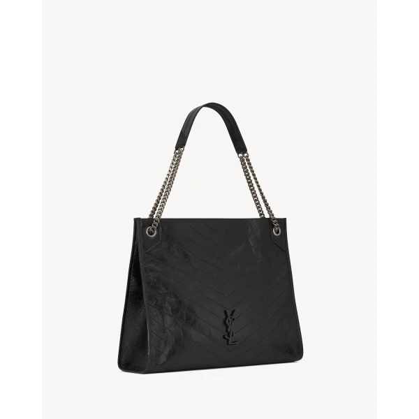 Saint Laurent NIKI Large shopping in crinkled vintage leather, view 4