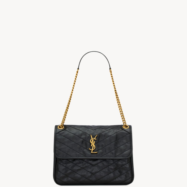 Saint Laurent NIKI TRIPOUCH in vintage leather designed in Paris