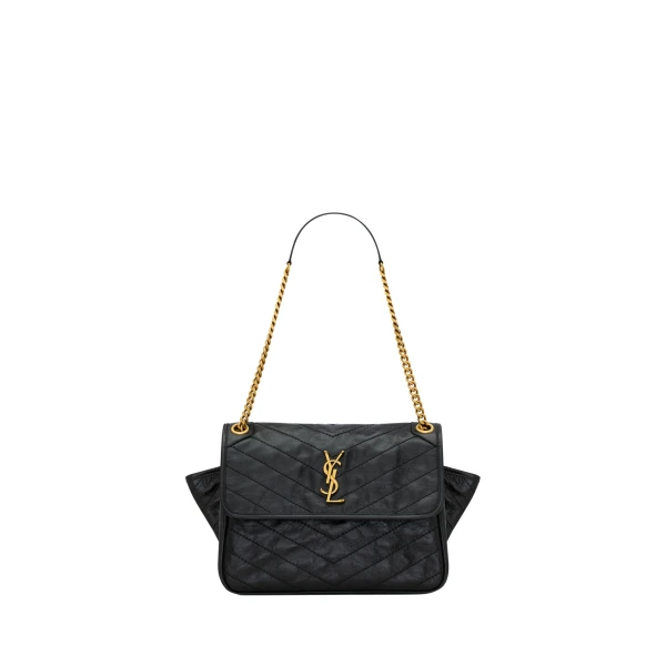 Saint Laurent NIKI TRIPOUCH in vintage leather designed in Paris