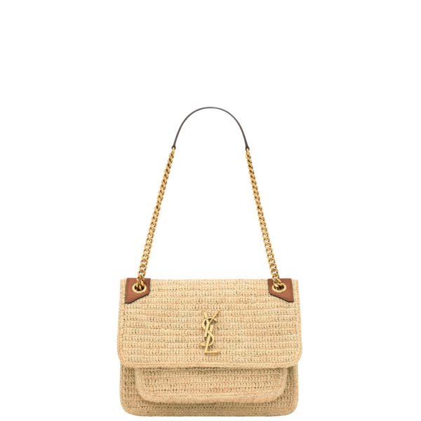 Saint Laurent NIKI medium in raffia designed in Paris