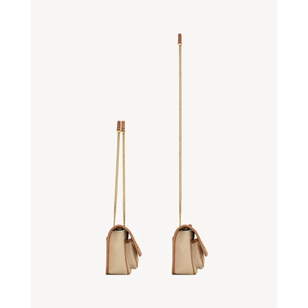 Saint Laurent NIKI mini in canvas and leather, view 4