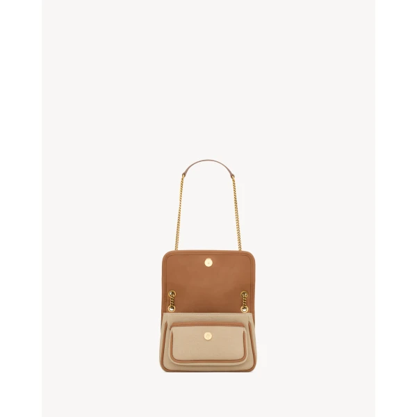 Saint Laurent NIKI mini in canvas and leather, view 5
