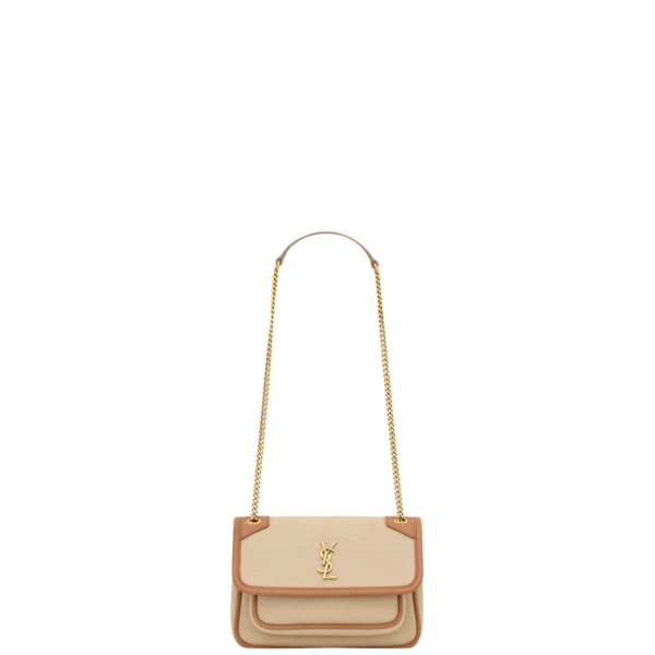 Saint Laurent NIKI mini in canvas and leather designed in Paris