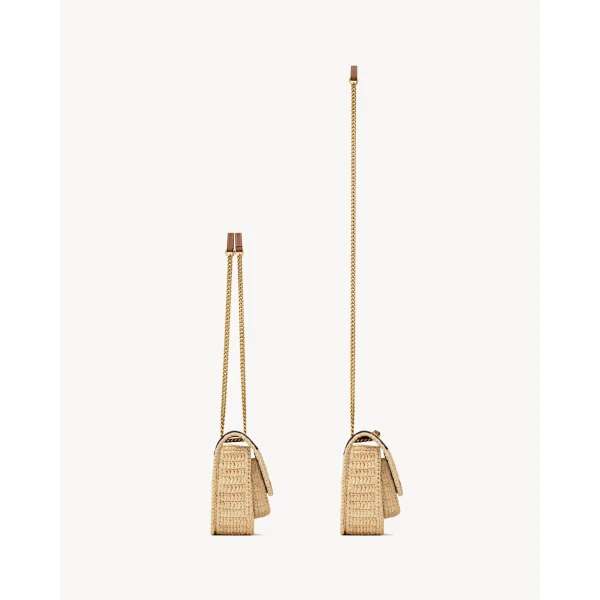 Saint Laurent NIKI mini in raffia, view 3