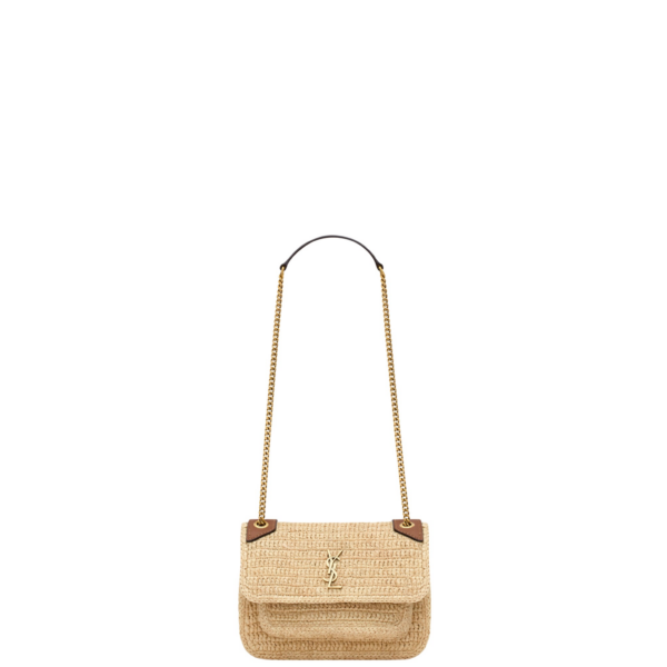 Saint Laurent NIKI mini in raffia designed in Paris