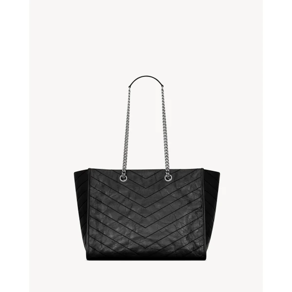 Saint Laurent NIKI shopping in vintage leather, view 2
