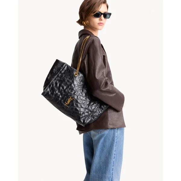 Saint Laurent NIKI shopping in vintage leather, view 2