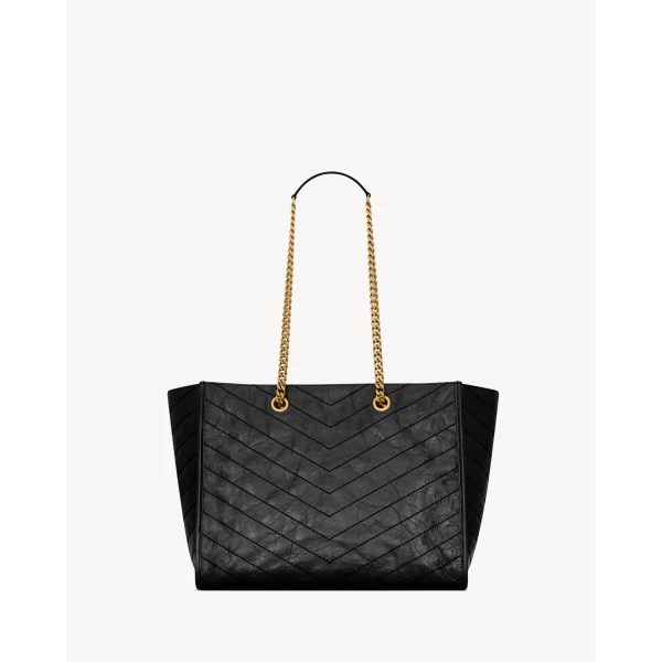Saint Laurent NIKI shopping in vintage leather, view 3