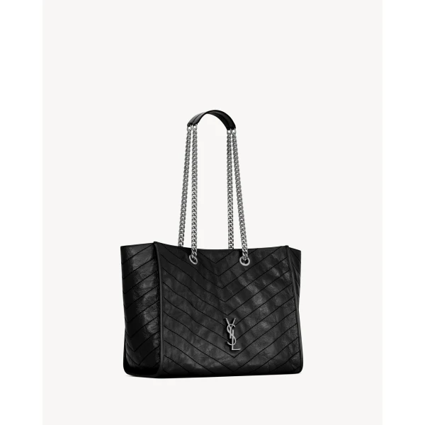 Saint Laurent NIKI shopping in vintage leather, view 4