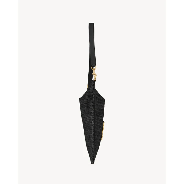 Saint Laurent Oxalis bag in raffia macramé, view 3