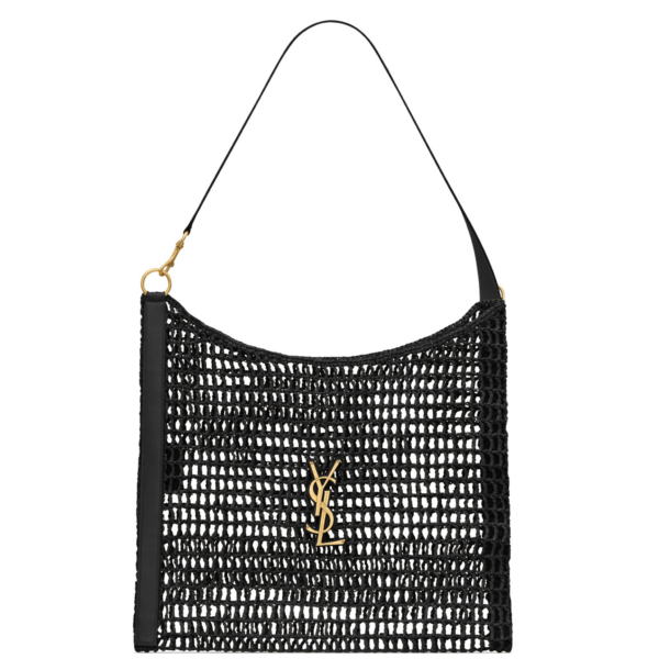Saint Laurent Oxalis bag in raffia macramé designed in Paris