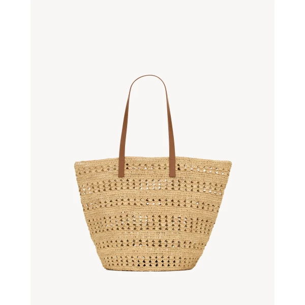 Saint Laurent PANIER Medium bag in raffia, view 2