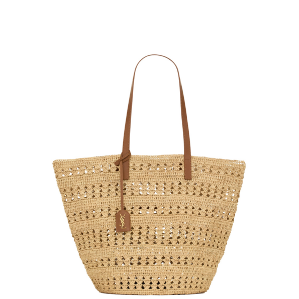 Saint Laurent PANIER Medium bag in raffia designed in Paris