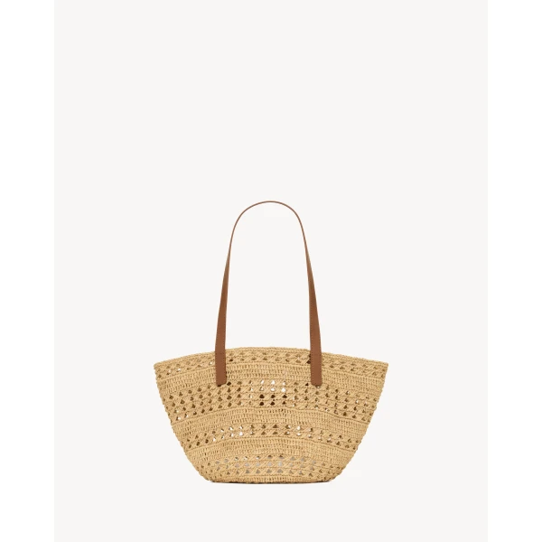 Saint Laurent PANIER Small bag in raffia, view 2