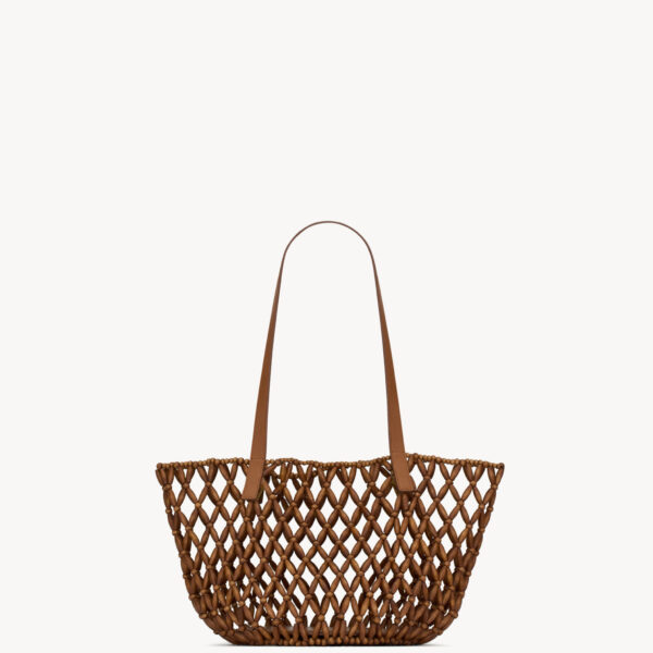 Saint Laurent PANIER small in wood beads designed in Paris