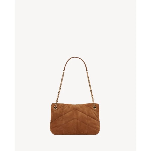 Saint Laurent PUFFER SMALL in suede, view 3