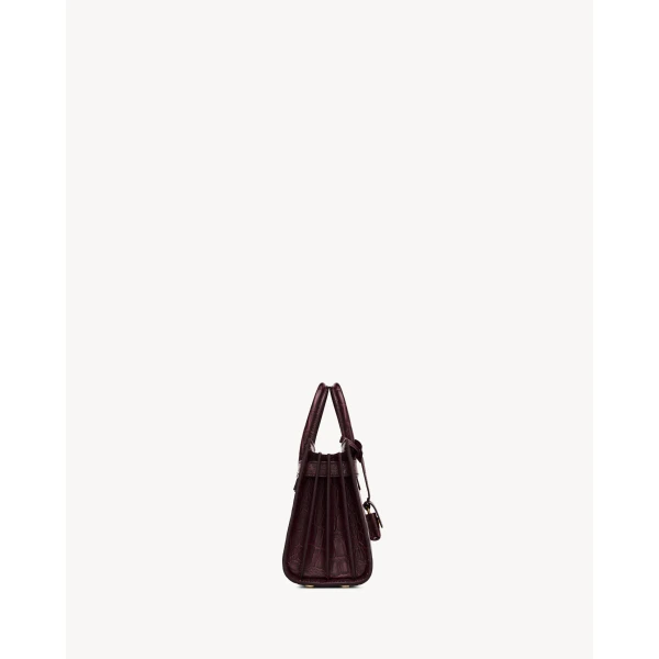 Saint Laurent SAC DE JOUR IN CROCODILE-EMBOSSED LEATHER – NANO, view 3