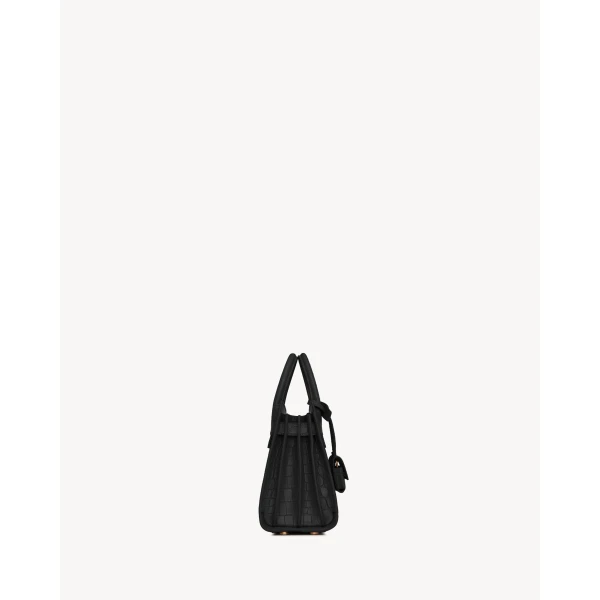Saint Laurent SAC DE JOUR IN CROCODILE-EMBOSSED LEATHER – NANO, view 4