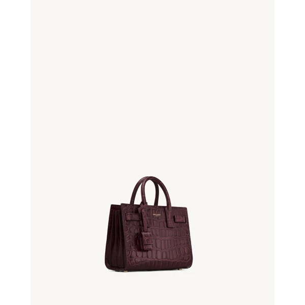 Saint Laurent SAC DE JOUR IN CROCODILE-EMBOSSED LEATHER – NANO, view 5