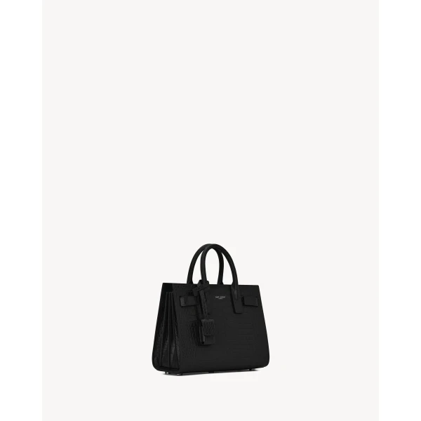 Saint Laurent SAC DE JOUR IN CROCODILE-EMBOSSED LEATHER – NANO, view 6